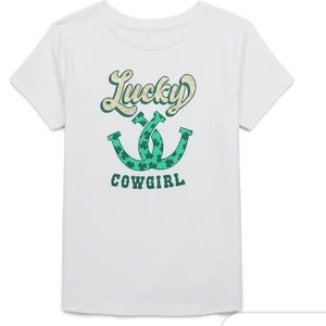 NWT Lucky Cowgirl baby tee Short Sleeve - White and Green